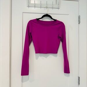 Lululemon Athletica Women's Long Sleeve Magenta Top, 4